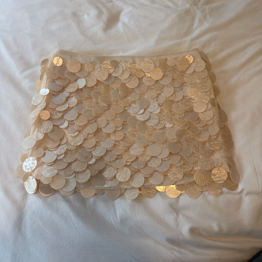 White Fox Ariel Sequin Mini Skirt - Picture 4 of 4